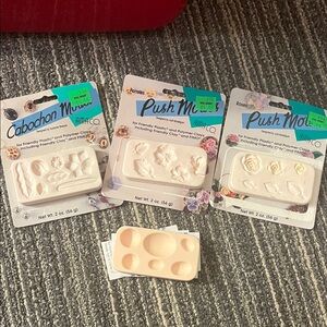 Pansies, Roses and various Push Mold Set - Cream